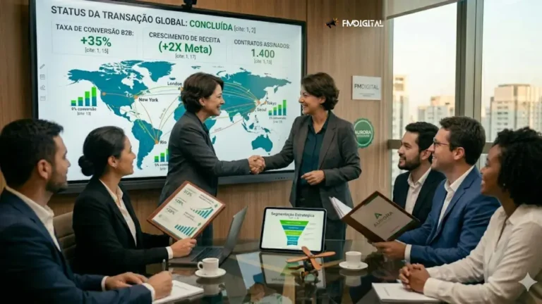 Vendas empresariais globais sem fronteiras.